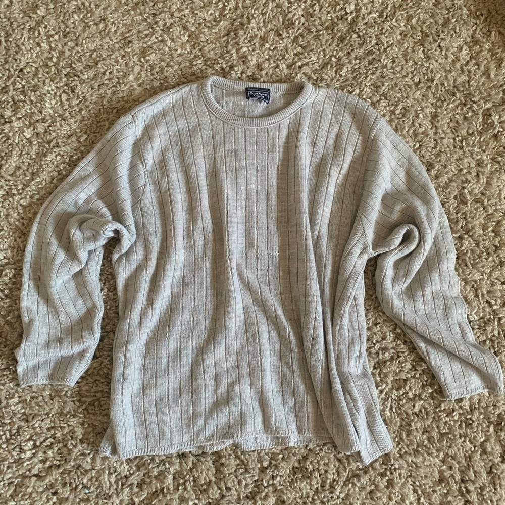 Gray Basic Sweater - image 2